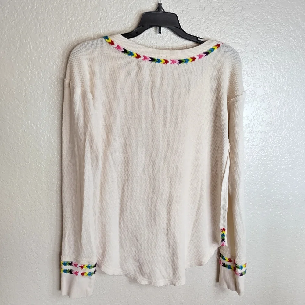 Free People We The Free Rainbow Thermal Top Sz S